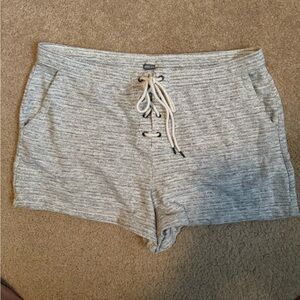 Women's Heather Gray Lace-Up Shorts